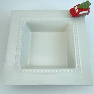 Nora Fleming M8 Pearl Dot Cocktail Napkin/Candy Holder Dish with Ceramic